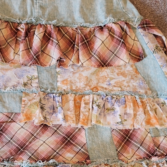 Oli & Hali Denim Skirt - Multicolor Patchwork - Picture 5 of 10